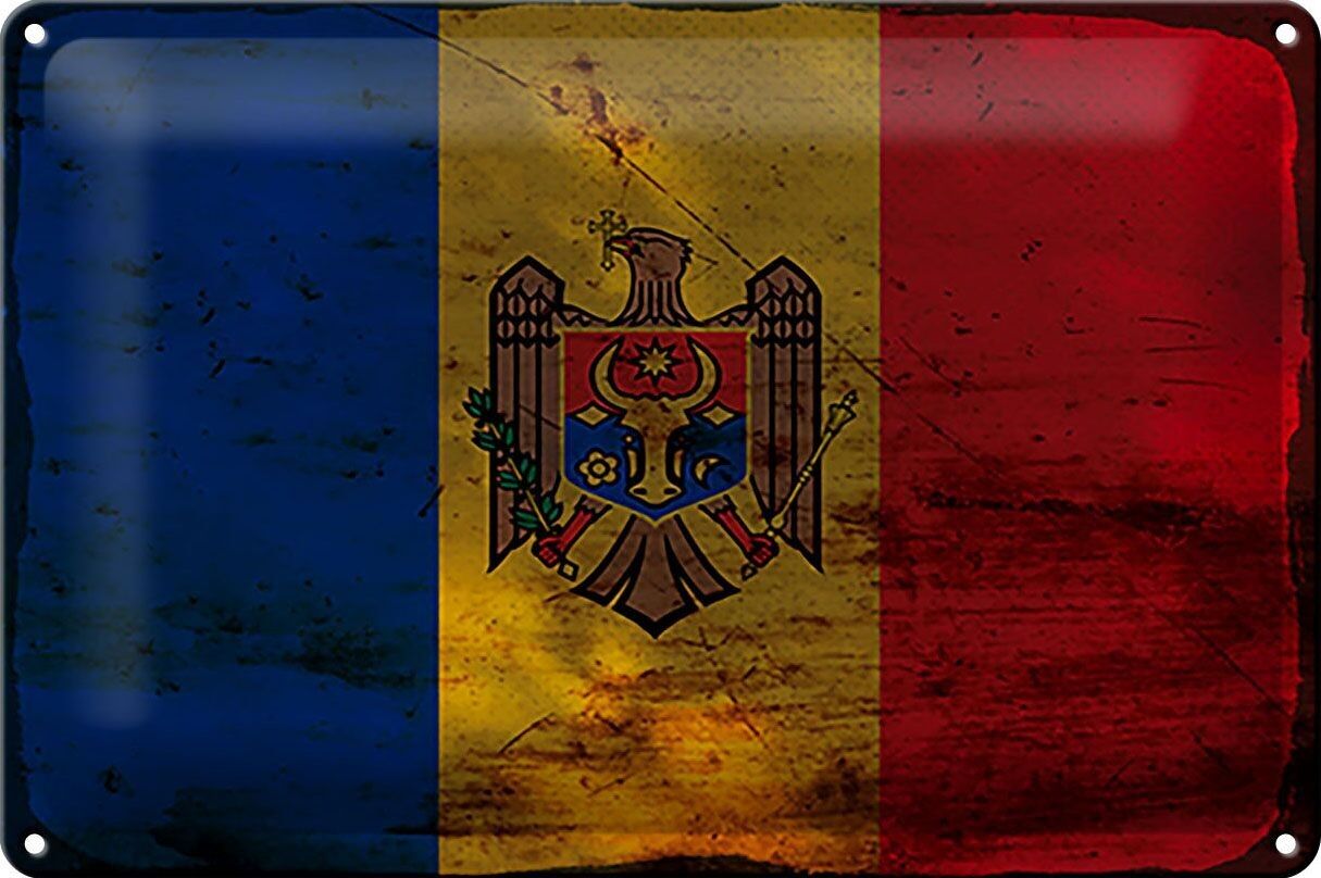 Drapeau De La Moldavie 20 X 30 Cm – En Polyester 110 G/m², Résistant Aux Intempéries, Qualité Allemande