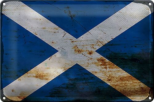 Blechschild Flagge Schottland 30x20cm Flag Scotland Rost