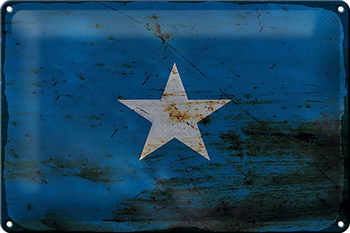 Blechschild Flagge Somalia 30x20cm Flag of Somalia Rost