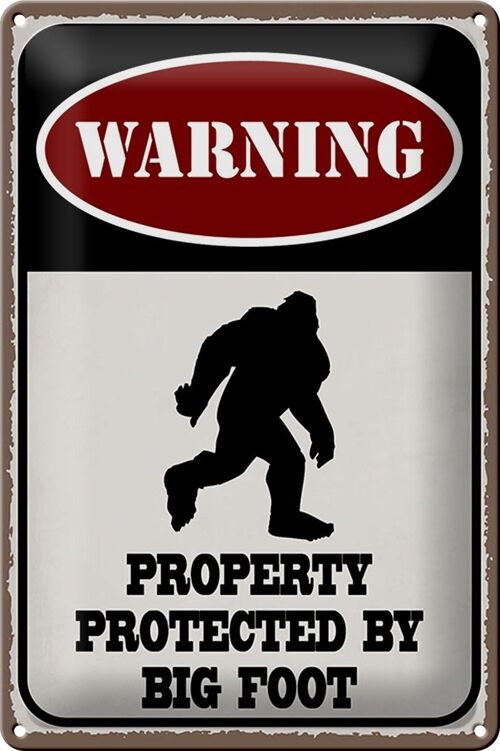 Blechschild Spruch 20x30cm Warning property protected by