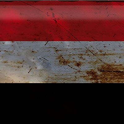 Blechschild Flagge Jemen 30x20cm Flag of Yemen Rost