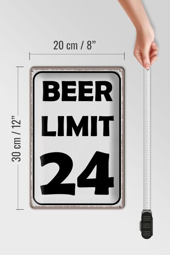 Panneau en étain disant 20x30cm BEER Limit 24 beer 4