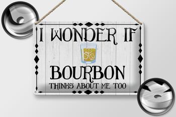 Plaque en tôle 30x20cm Je me demande si Bourbon y pense 2