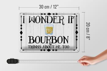 Plaque en tôle 30x20cm Je me demande si Bourbon y pense 4