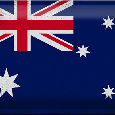 Cartel de chapa con bandera de Australia, 30x20cm, Vintage de Australia