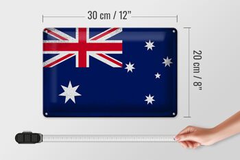 Signe en étain drapeau australie 30x20cm, Vintage australie 4