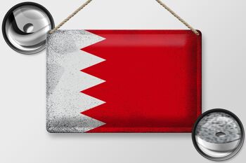 Drapeau en étain de Bahreïn, 30x20cm, drapeau de Bahreïn Vintage 2