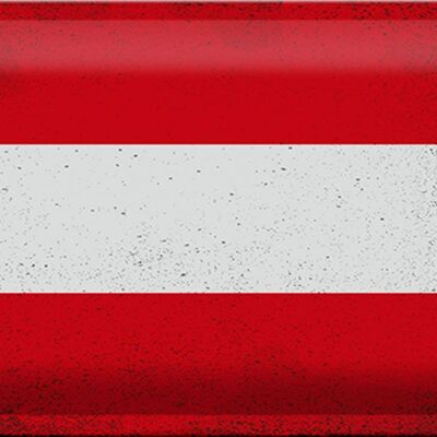 Cartel de chapa Bandera de Austria 30x20cm Bandera de Austria Vintage