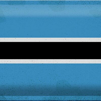 Blechschild Flagge Botswana 30x20cm Flag Botsuana Vintage