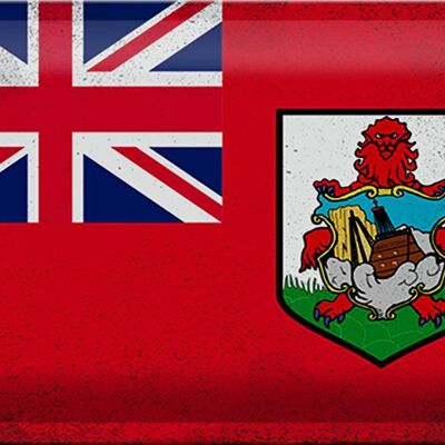 Blechschild Flagge Bermuda 30x20cm Flag of Bermuda Vintage