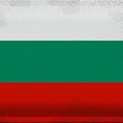 Cartel de chapa Bandera de Bulgaria 30x20cm Bandera de Bulgaria Vintage