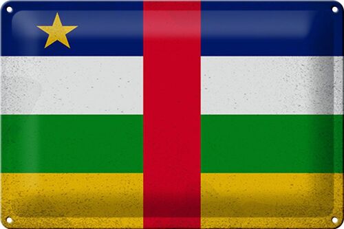 Blechschild Flagge Zentralafrikanische Republik 30x20cm VI