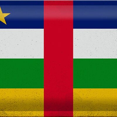 Cartel de chapa Bandera República Centroafricana 30x20cm VI