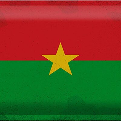 Blechschild Flagge Burkina Faso 30x20cm Flag Vintage