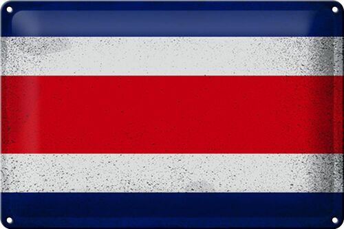 Blechschild Flagge Costa Rica 30x20cm Costa Rica Vintage