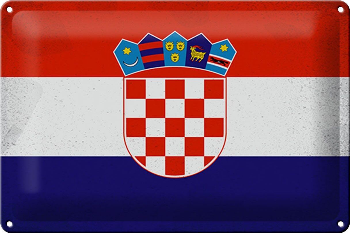 mrdeco Targa in metallo, 30 x 40 cm, bombata Debrovnik