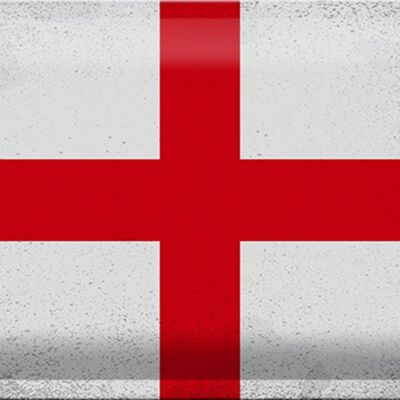 Targa in metallo Bandiera Inghilterra 30x20 cm Bandiera dell'Inghilterra Vintage