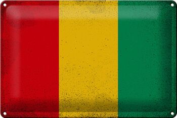 Drapeau de la Guinée en étain, 30x20cm, Vintage, drapeau de la Guinée 1