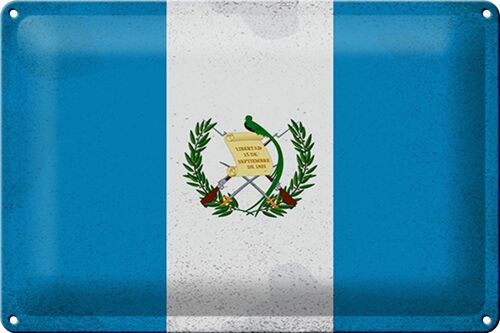 Blechschild Flagge Guatemala 30x20cm Flag Guatemala Vintage