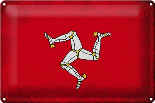 Blechschild Flagge Isle of Man 30x20cm Isle of Man Vintage