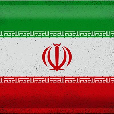 Blechschild Flagge Iran 30x20cm Flag of iran Vintage