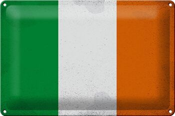 Signe en étain drapeau irlandais 30x20cm, drapeau de l'irlande Vintage 1