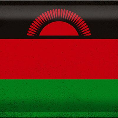 Blechschild Flagge Malawi 30x20cm Flag of Malawi Vintage