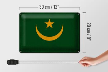 Signe en étain drapeau mauritanie 30x20cm mauritanie Vintage 4