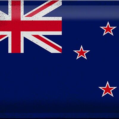 Targa in metallo Bandiera Nuova Zelanda 30x20 cm Nuova Zelanda Vintage