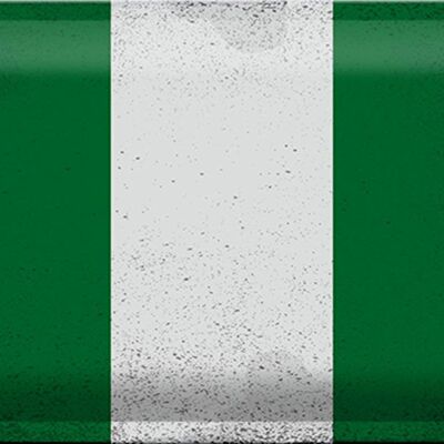 Blechschild Flagge Nigeria 30x20cm Flag of Nigeria Vintage