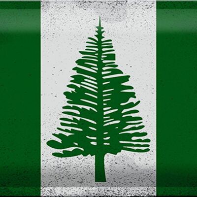 Bandera de cartel de hojalata, bandera Vintage de la Isla Norfolk, 30x20cm