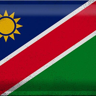 Blechschild Flagge Namibia 30x20cm Flag of Namibia Vintage