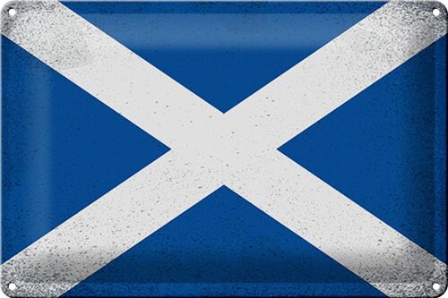 Blechschild Flagge Schottland 30x20cm Flag Scotland Vintage