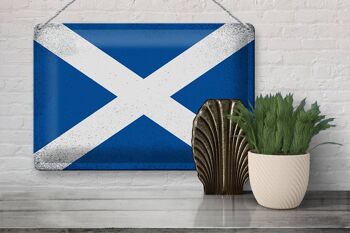 Signe en étain drapeau écossais 30x20cm, drapeau écossais Vintage 3