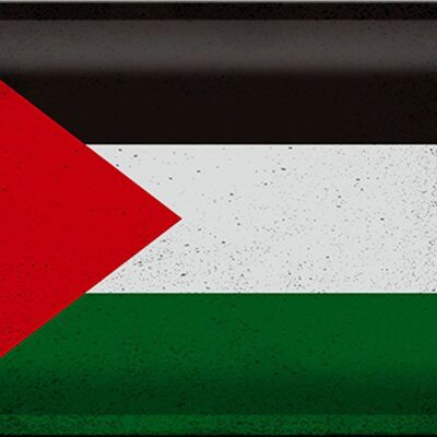 Signe en étain drapeau Palestine 30x20cm drapeau Palestine Vintage