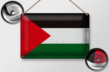 Signe en étain drapeau Palestine 30x20cm drapeau Palestine Vintage 2