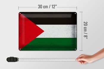 Signe en étain drapeau Palestine 30x20cm drapeau Palestine Vintage 4