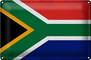 Signe en étain drapeau afrique du sud 30x20cm afrique du sud Vintage 1