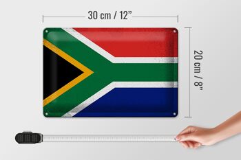Signe en étain drapeau afrique du sud 30x20cm afrique du sud Vintage 4