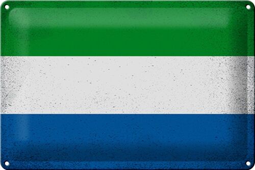 Blechschild Flagge Sierra Leone 30x20cm Flag Vintage