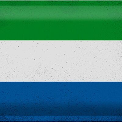 Blechschild Flagge Sierra Leone 30x20cm Flag Vintage