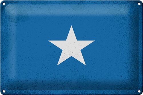 Blechschild Flagge Somalia 30x20cm Flag of Somalia Vintage