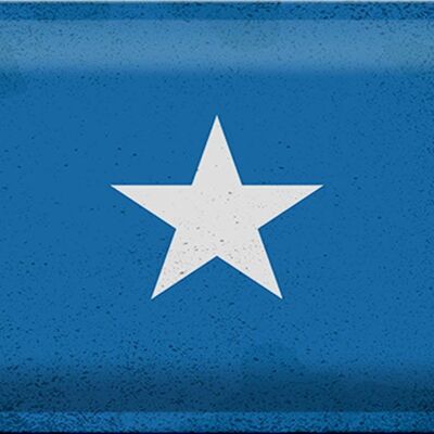 Drapeau en étain de la Somalie, 30x20cm, drapeau de la Somalie, Vintage