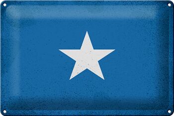 Drapeau en étain de la Somalie, 30x20cm, drapeau de la Somalie, Vintage 1