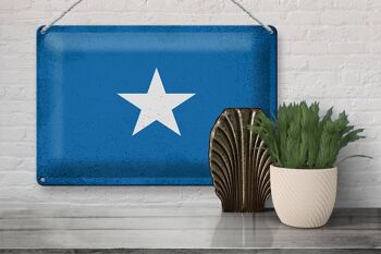 Drapeau en étain de la Somalie, 30x20cm, drapeau de la Somalie, Vintage 3
