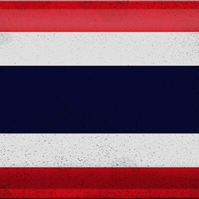 Blechschild Flagge Thailand 30x20cm Flag Thailand Vintage