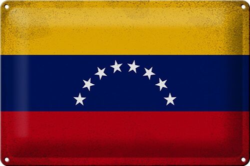 Blechschild Flagge Venezuela 30x20cm Flag Venezuela Vintage