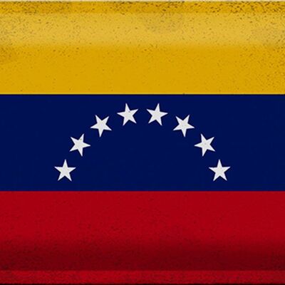 Blechschild Flagge Venezuela 30x20cm Flag Venezuela Vintage