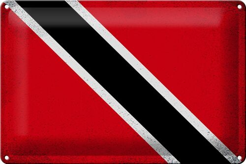 Blechschild Flagge Trinidad und Tobago 30x20cm Flag Vintage tin sig