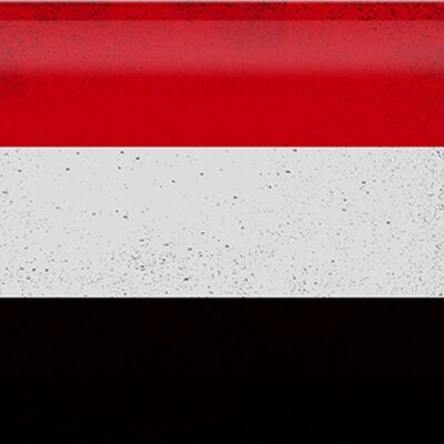 Targa in metallo Bandiera Yemen 30x20 cm Bandiera dello Yemen vintage